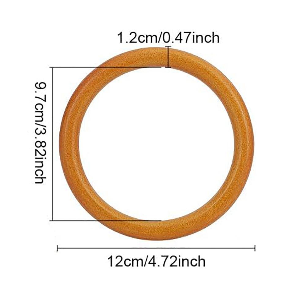 Handcraft Wooden Handbag Handles Round DIY Purse Handles Replacement Purse Strap