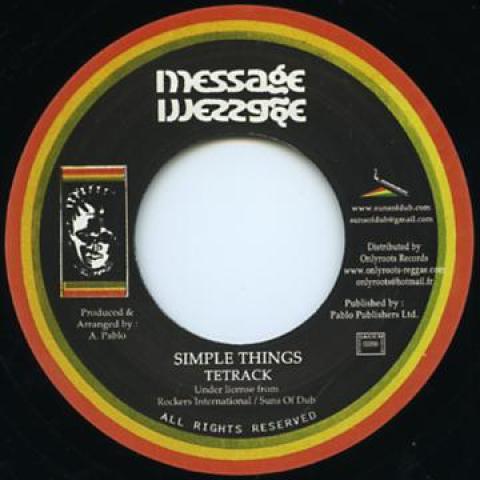 7inch Record TETRACK / AUGUSTUS PABLO - Simple Things / African Step OR52 Rockers/Onlyroo 1978 France Reggae, Ska & Dub Used