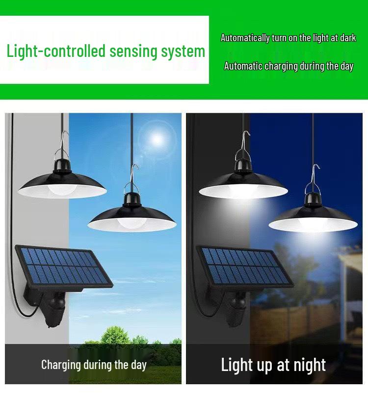 Hot Sale: Split Solar Pendant Light for Indoor/Outdoor Use; Waterproof for Home, Garden & Camping Tent