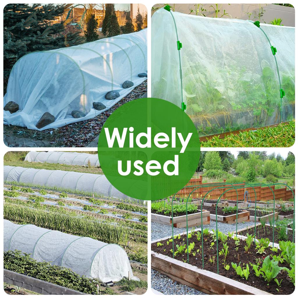 60 szt./zestaw Zestaw tunelu foliowego do szklarni Stalowy stelaż łukowy do szklarni Wytrzymałe łuki ogrodowe DIY Pokryte tworzywem sztucznym Do uprawy roślin