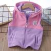 Children Polar Fleece Hooded Vest for Kids Zipper Warm Waistcoat Baby Boys Girls 2-10 Years Outerwear