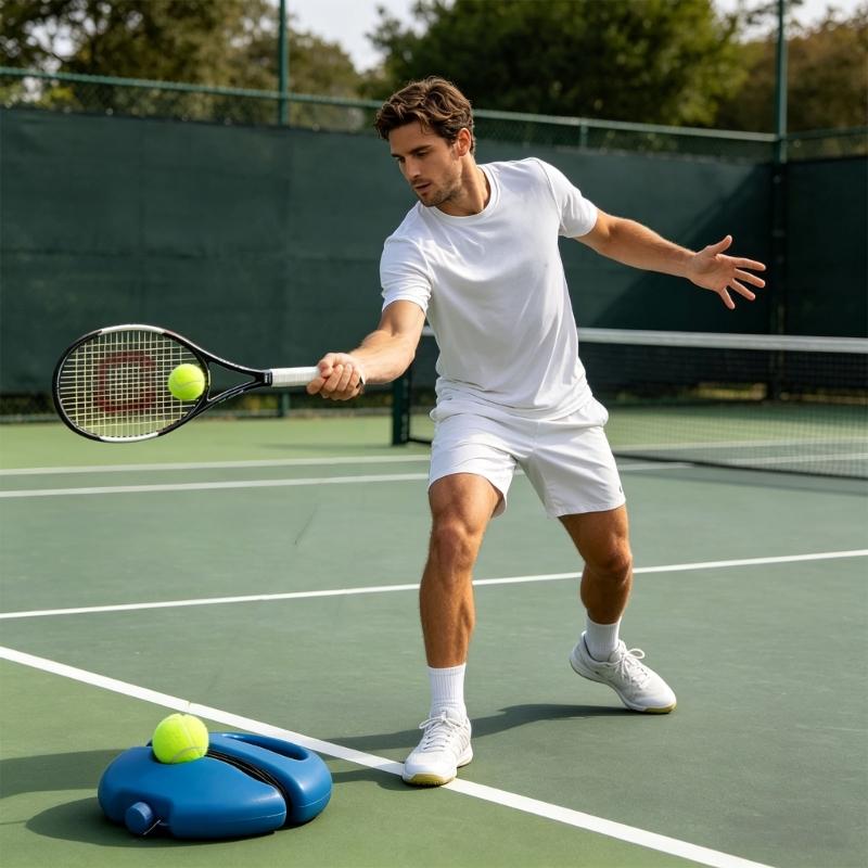 Automatisches Rückkehr-Tennis-Trainingssystem mit 4 Meter elastischer Leine und tragbarem Design
