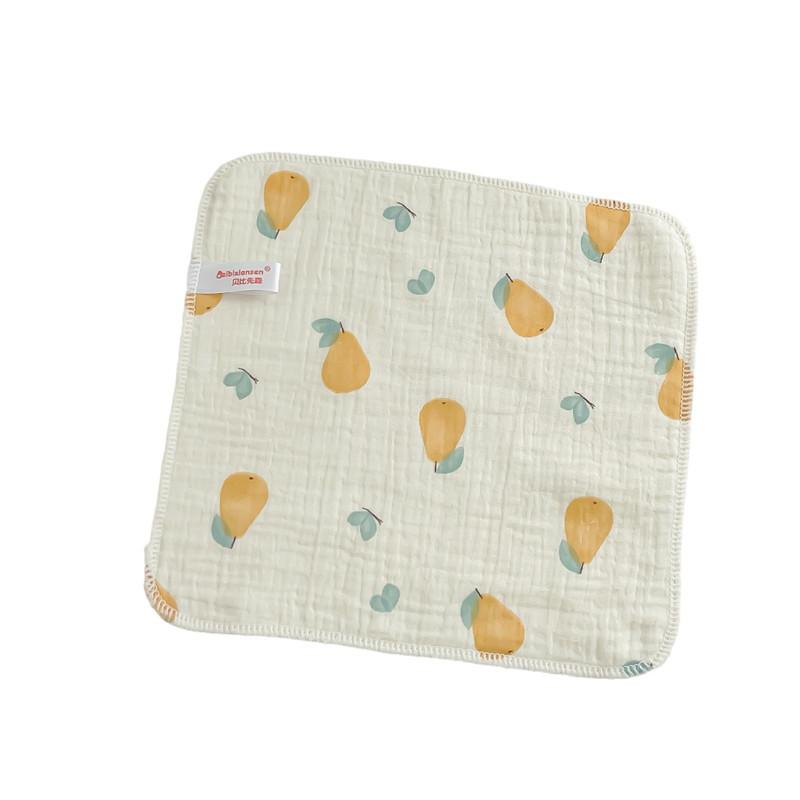 Six-Layer Saliva Towel, Water-Absorbing Soft Square Towel, Children'S Zou Cloth Small Towel, Pleated Printed Handkerchief, Gauze, Hand Towel