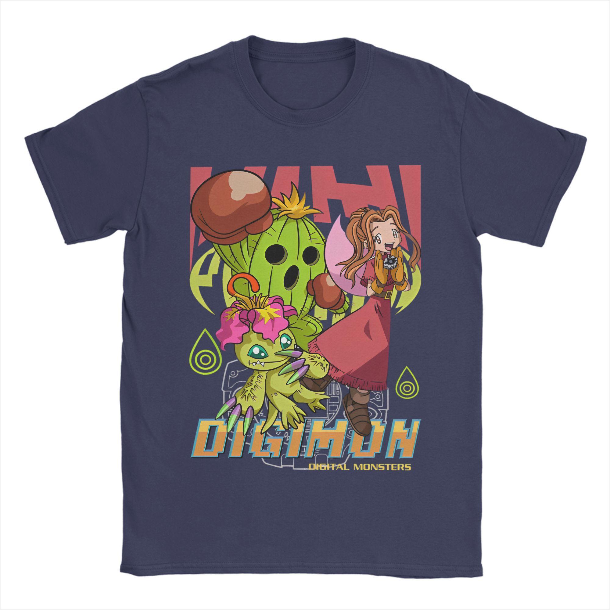 Men s Digimon Lilimon Tachikawa Mimi T Shirts Adventure Anime Pure Cotton merchandise Novelty Short Sleeve Tee Gift T-Shirts 4XL