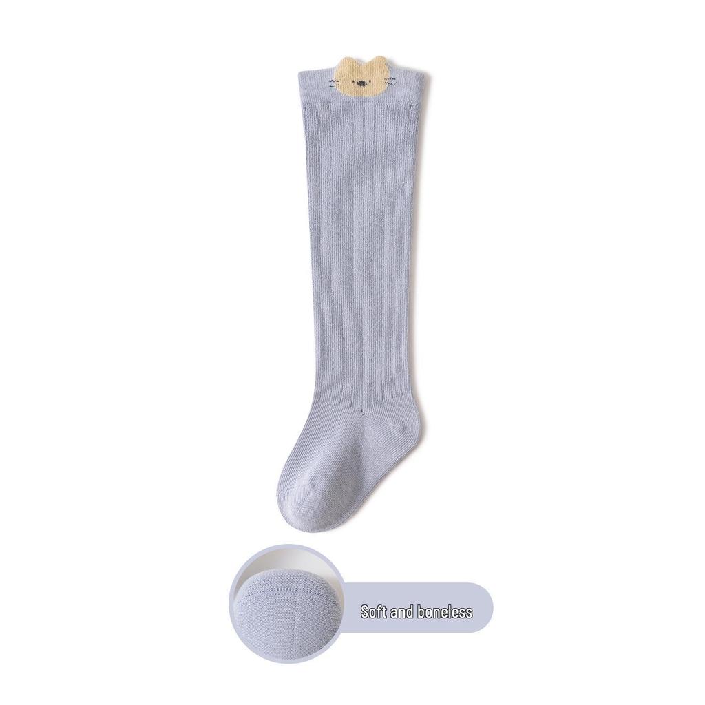 Newborn Non-Binding Knee-High Cotton Socks for Spring and Autumn
