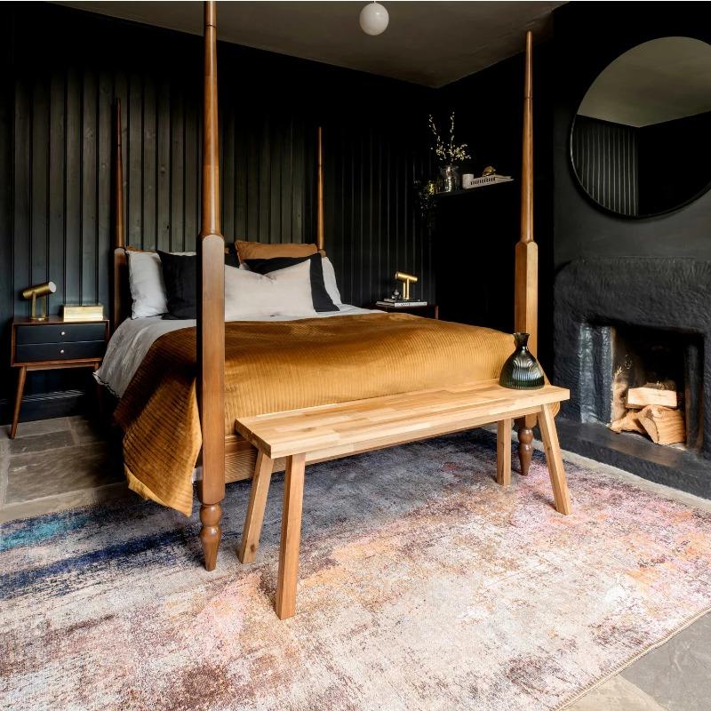 Distressed Warm Neutral Greige Living Room Area Rug Abstract Gray Beige Elegant Bedroom Carpet Versatile Kitchen Hallway Rugs