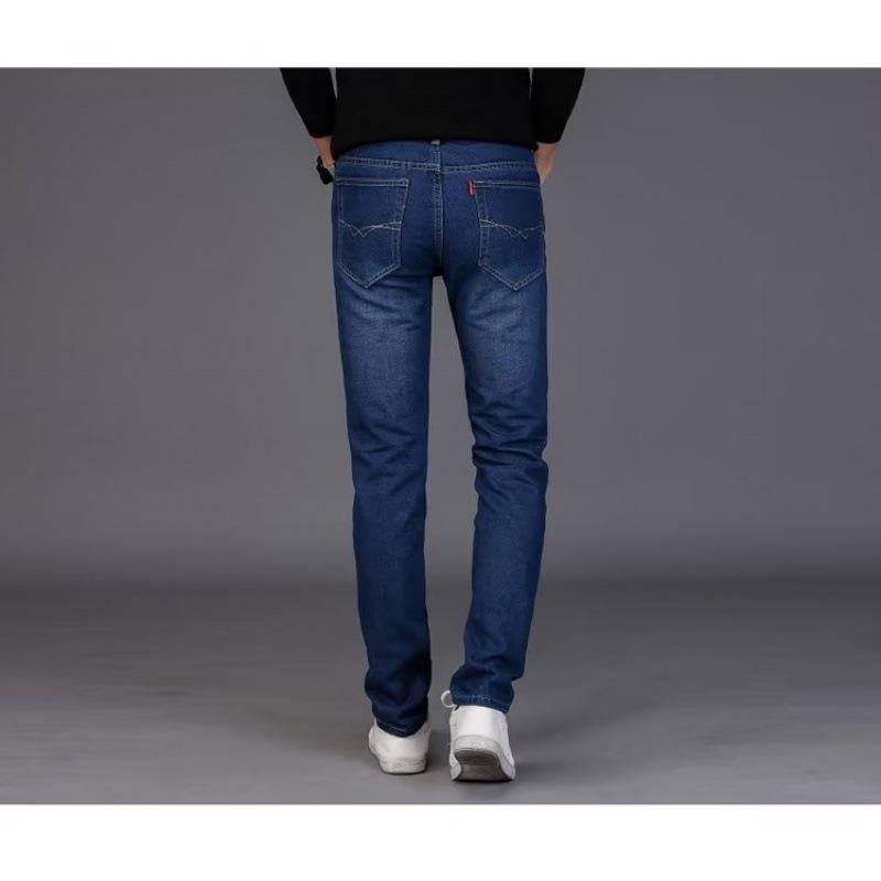 

Мужские облегающие повседневные джинсы в корейском стиле - модные брюки на весну и осень 36 синий