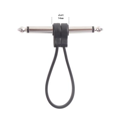 6Pcs Gitarre Patch Kabel 6,35mm Interface Rechtwinklig Typ Anschlüsse Noise Reduktion Linie Gitarre