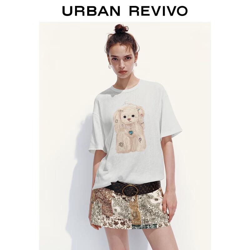 UR 2025 Autumn Women s Hot Drill Pet Print T-shirt UYL450240 S