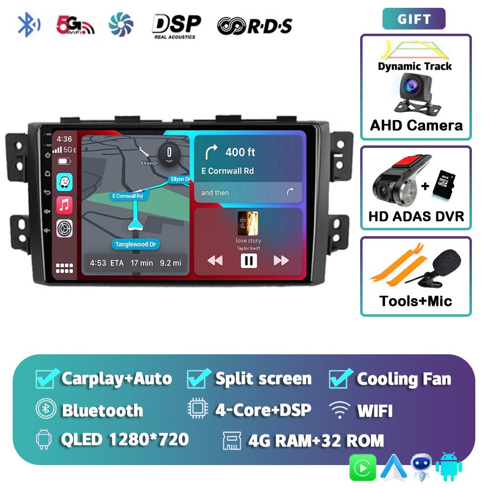 Android 14 Carplay Auto Car Radio For Kia Borrego Mohave 2008-2015 GPS Navigation Multimedia Video Player Autoradio WIFI+4G DSP