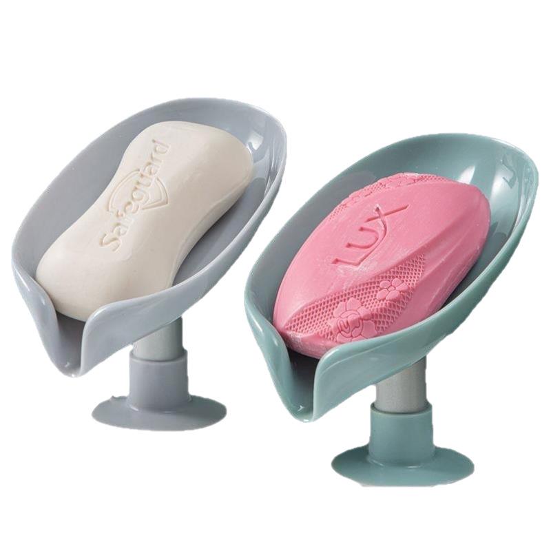 Punch-Free Lotus Leaf Soap Rack with Suction Cup - Stylish Bathroom Drain Soap Holder