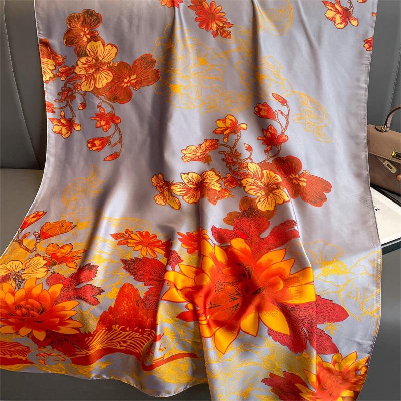 High-End Women's Chinese Style Silk Scarf: Summer Liji Brocade, 90x180, Sun Protection, Perfect Gift Shawl