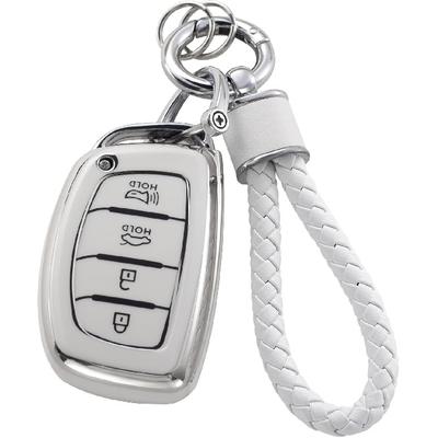 Kryt na klíčenku Hyundai s přívěskem na klíče, měkký ochranný kryt pouzdra na klíče z TPU vhodné pro lantra Ioniq Sonata Tucson Elantra