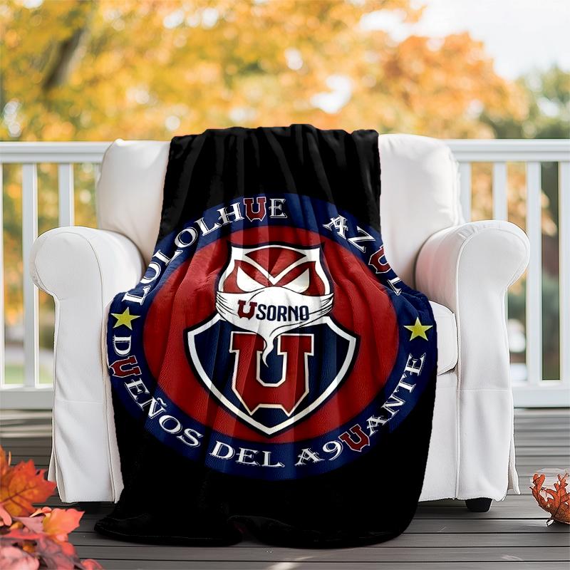 Universidad De Chile Flannel Blanket Soft All-Season Throw, Design for Camping, Car Travel, Hiking Sofa, Bed, Office Perfect Gift for Parties