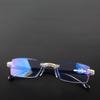 Frameless Presbyopia Eyeglasses Ultralight Anti-blue Light Glasses Men's Reading Glasses  Elder