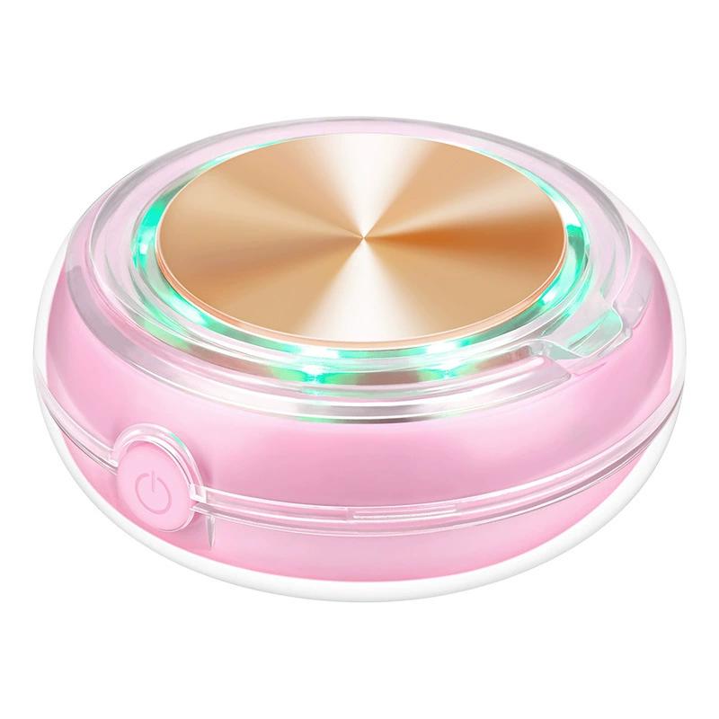 

Dispositivo de belleza facial con luz LED masajeador vibratorio y calentamiento constante portátil