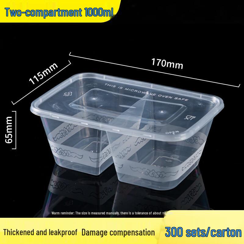Multi-Compartment Disposable Takeaway Food Containers