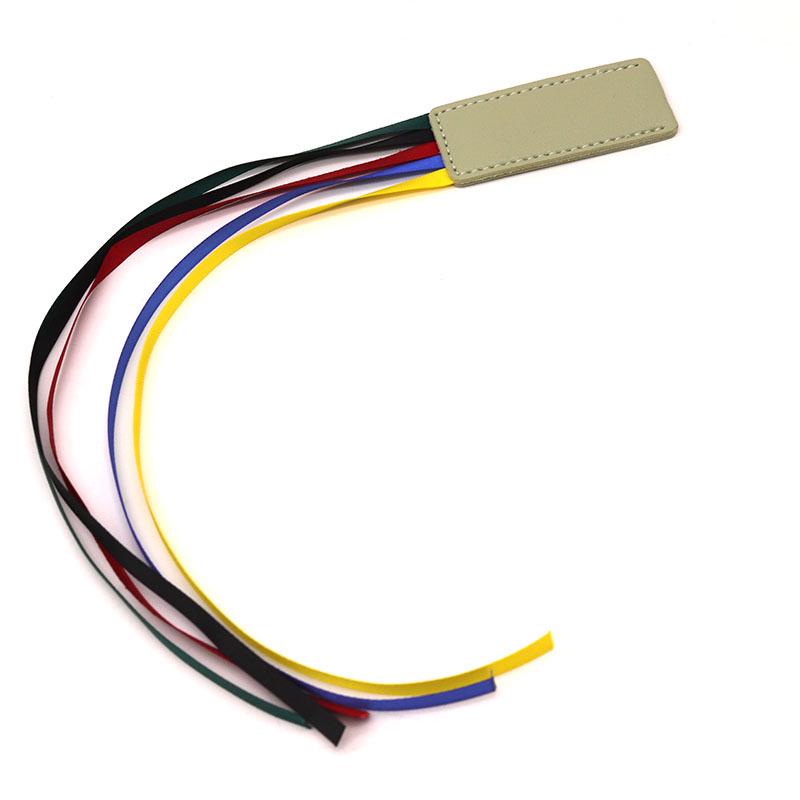 Leather Ribbon Bookmark with Woven Tape: Five-Color Page Marker and Storage Clip