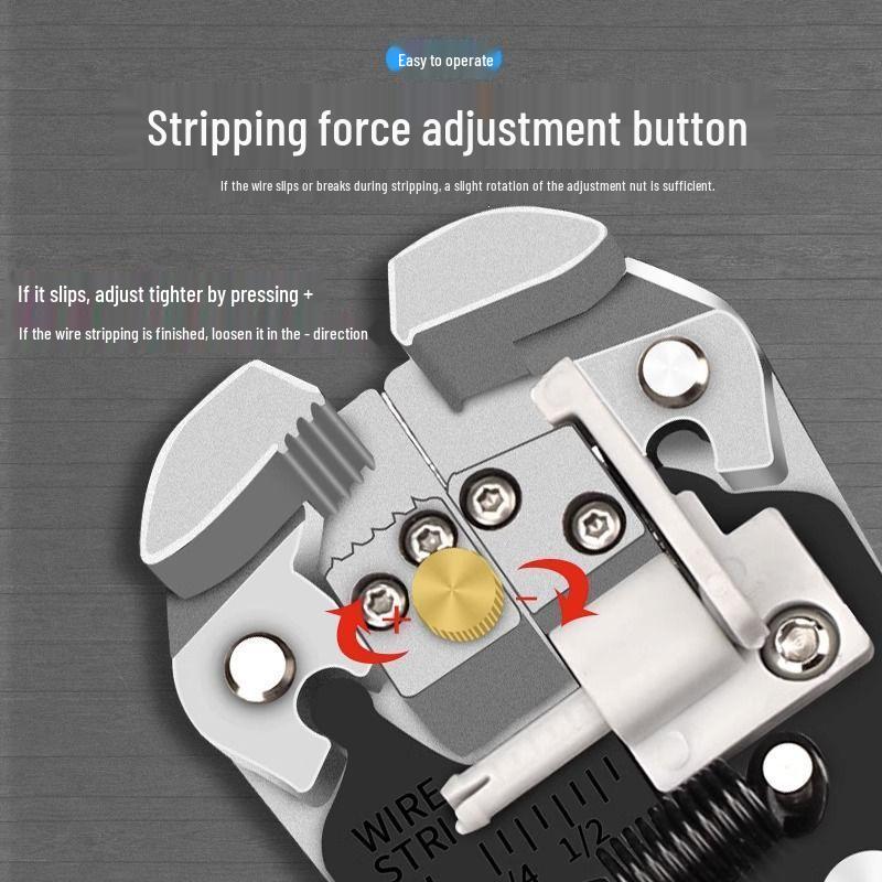 Fukuoka Multi-Functional Automatic Wire Stripper and Crimping Pliers - Industrial Grade Alloy Steel for Electricians