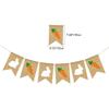 Burlap Rabbit Radish Garland Banners, Bunny Burlap for Easter Decorations Home Office School Outdoor Party Supply