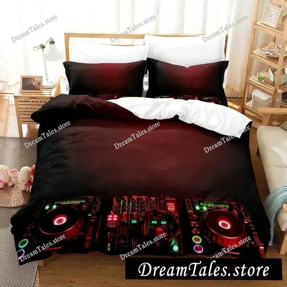 3D Music DJ Rock Bedding Set Single Twin Full Queen King Size Bed Set Adult Kid Bedroom Duvet Cover Sets Anime Parure De Lit Bed