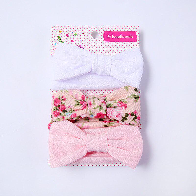 3Pcs/Set Baby Headband for Girls Bowknot Flower Hairband Cotton Bow Hair Band Kids Hair Accessories