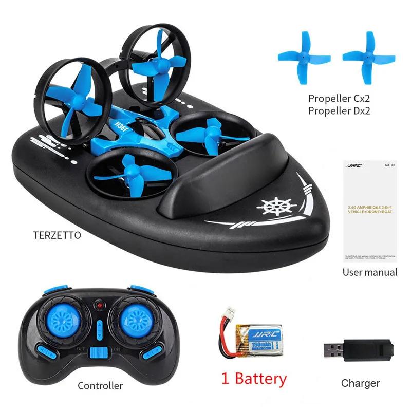 JJRC H36F 3-In-1 Epp Flying Air Boat Land Driving Mode Rc Quadcopter Drone Detachable One Key Return Rtf Toys for Kids Boys Gift