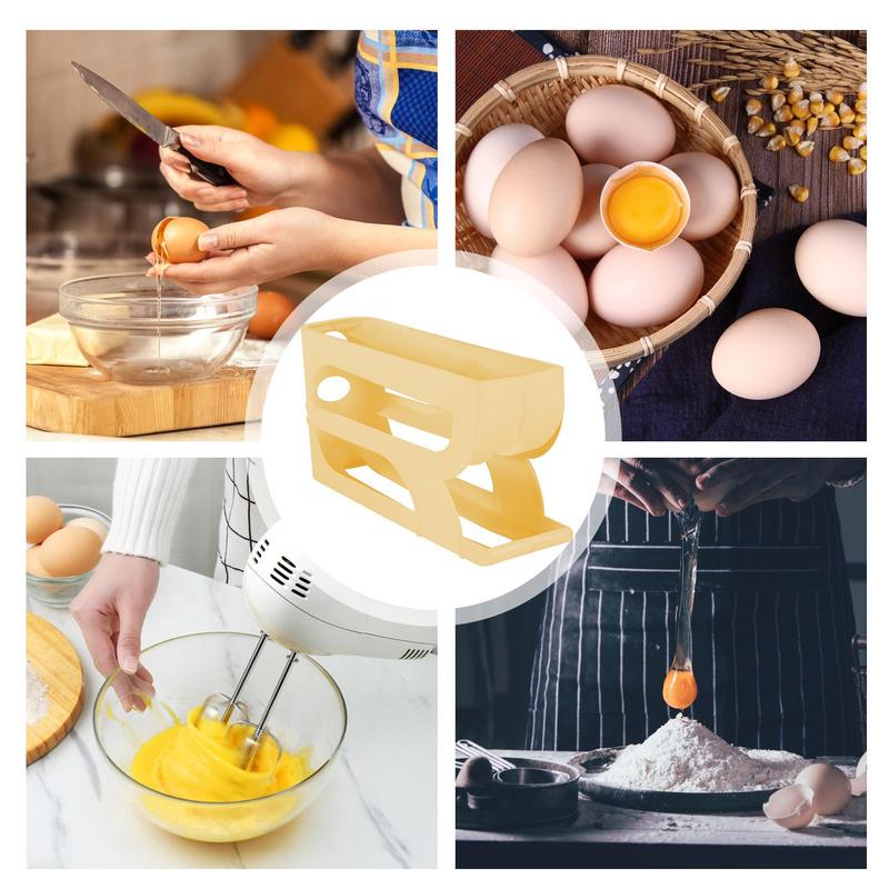 Automatic Rolling Egg Dispenser 3 Tiers fridge Egg Storage Holder Space-Saving refrigerator side door Egg Tray for Fridge