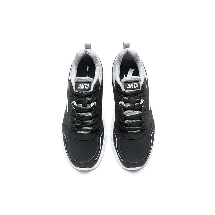 Anta Running Collection Wear Resistant And Waterproof Low Top Running Shoes Men's Black 912355515-1