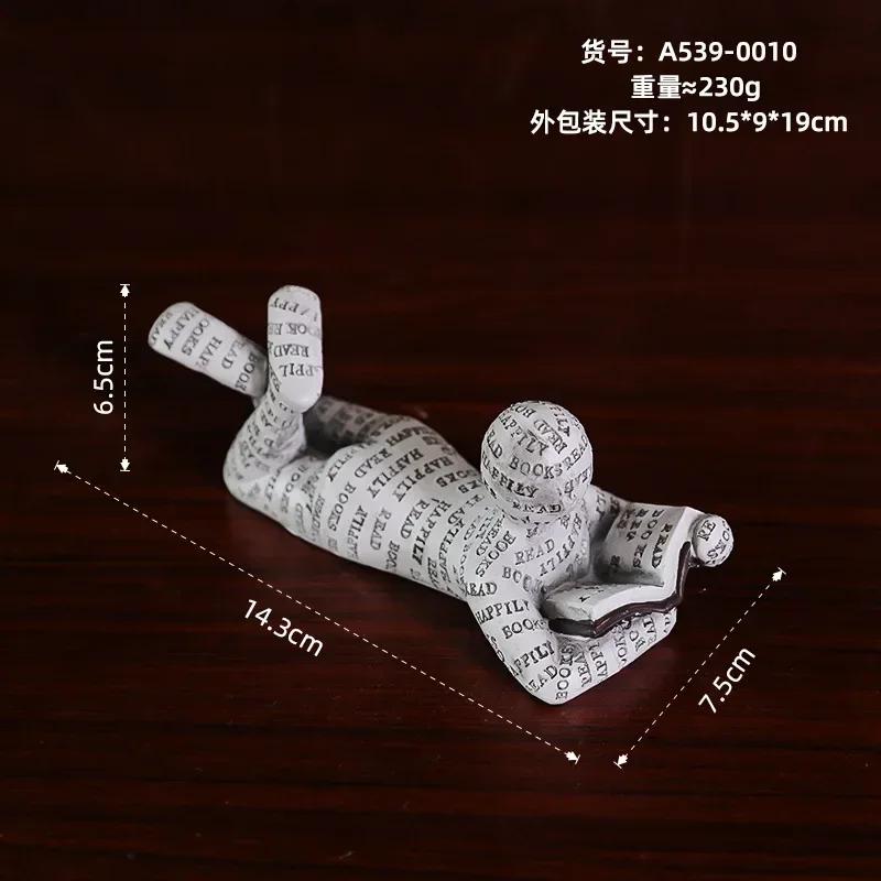 Creative Reading Book Pulp Woman Thinker Statue Decor Art Design Home Decor Accessories Modern Ornament Figurine Collectible