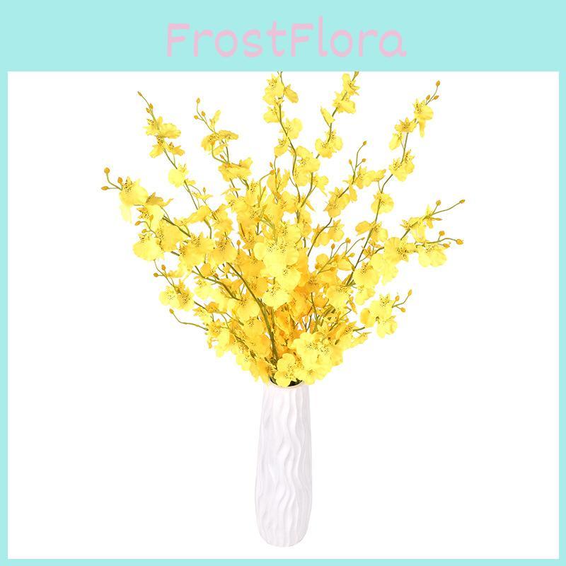 Fivebranch Oncidium Artificial Flower Bundle For Home Hotel And Photography Backdrops With Elegant Style
