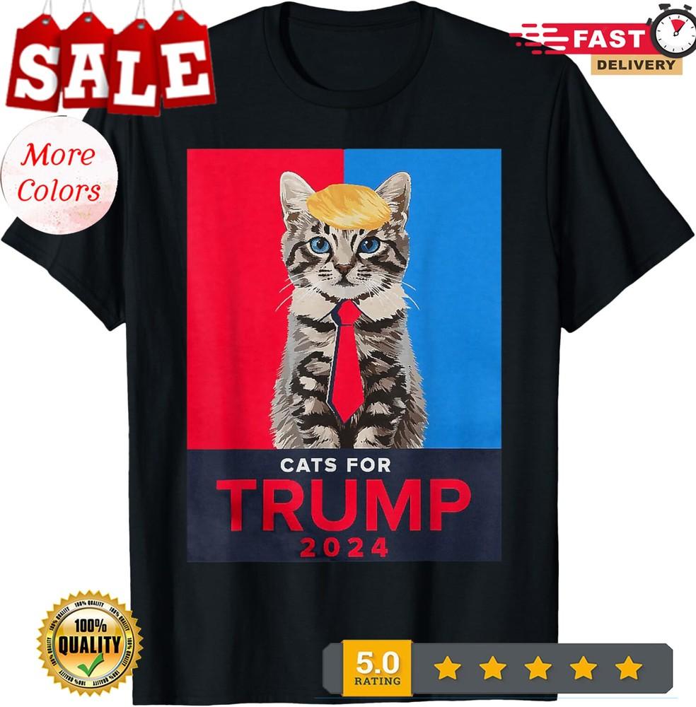 2025/Cats for Trump Vote for President Elections 2024 Unisex T-Shirt Unisex T-Shirt XXXXL