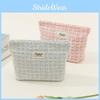 Large Capacity Floral Print Portable Cotton Bag For Makeup Storage Classic Grid Pattern Cross-border Sourcing