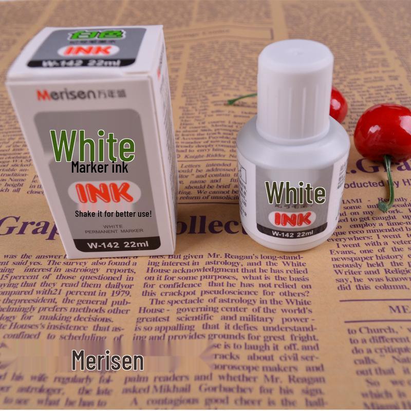 142 White Oil-Based Marker Ink Refill, 22ml/Bottle белый