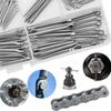 150/230/340PCS Stainless Steel Cotter Pin Kit,304 Stainless Steel Split Pin Assortment Kit +Box Whistle Hairpin U-pin