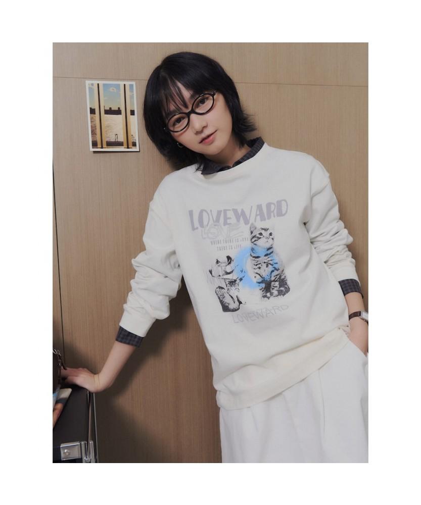 8SECONDS Graphic Long Sleeve T-Shirt Ivory