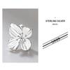 925 Silver Flower Stud Earrings for Girls Korean Screw Ear Bone Nail Ladies Piercing Jewelry Lily Design
