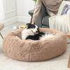 40-100cm Zuhause Rundes Haustierbett für Großes Hundebett Superweiches Katzenbett Langplüschiges Hundehaus für Mittelgroßes Hundehaus Winter Warm Schlafen