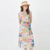 Kemengboka 2026 S/S Women's Linen Sleeveless Tie-Waist Resort Dress