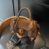 Premium Maillard Handbag Bag Women's Autumn Retro Red Shoulder Bag Commuter Messenger Small Square Bag