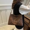 Fashionable Brown And Khaki Leopard Print Tote Bag For Daily Use And Style