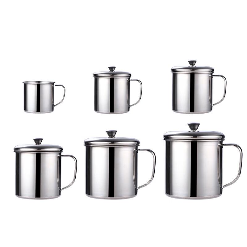 Shangqi Kids Stainless Steel Drop-Proof Cup with Handle & Lid, 2-Pack