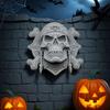 Pirate Skeleton Wall Decor Halloween Plastic Human Head Craft for Garages Living Rooms Bedroom Offices Decor