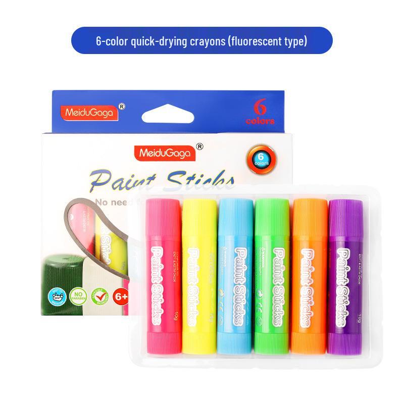 12-Color Children s Rotating Oil Pastel Crayons Set – Quick-Drying, Mess-Free Art Tool