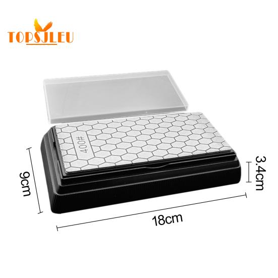 Pedra de amolar de cozinha, dupla face grossa fina, afiação rápida, base antiderrapante, resistente, resistente ao desgaste, ótima dureza, ferramenta de afiação de afiador de cortador