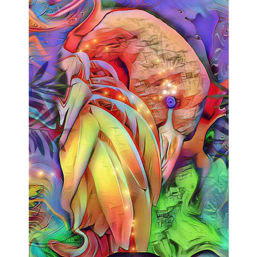 Full Square Diamond Painting Portrait Colorful Animal Diamond Embroidery Wolf Owl Panther Picture of Rhinestones Stitch Cross Christmas Decoration