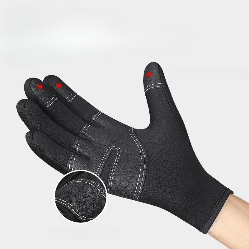 Outdoor autumn and winter sports men's and women's velvet touch screen windproof and cold warm ski riding gloves