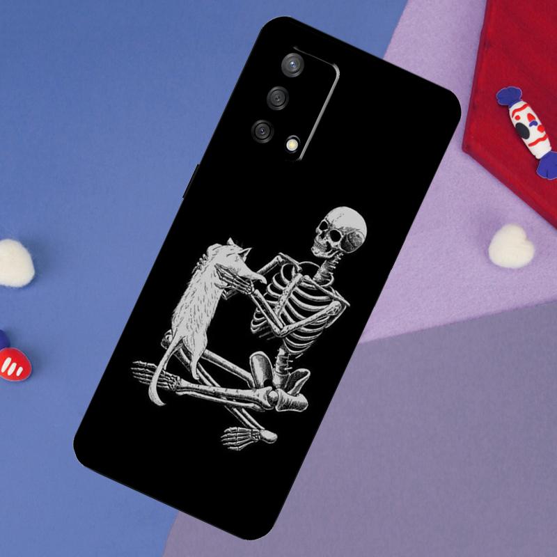 

Чехол Black Cat Skull Goth Witch для OPPO A96 A76 A16 A18 A58 A78 A98 A17 A77 A54 A57 S A74 A5 A9 A53 A52 A72 A15 A93 OPPO A72