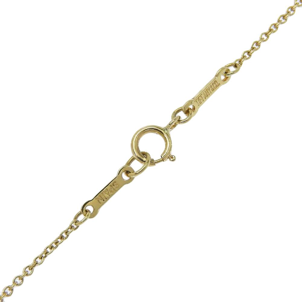 TIFFANY&Co. Open Heart Necklace Long K18 Yellow Gold/diamond 7.8g Women Used