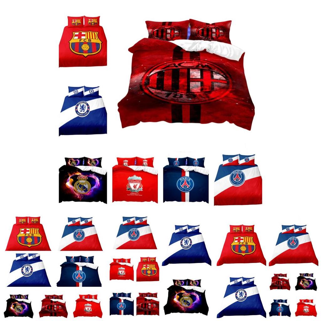 Football Bedding Set Polyester Material Includes Duvet Cover And Pillowcase